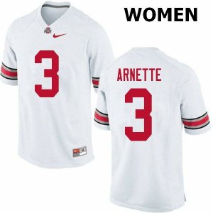 NCAA Ohio State Buckeyes Women's #3 Damon Arnette White Nike Football College Jersey GQW8745UH